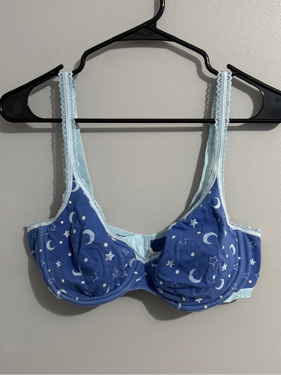 Cacique Other - Cacique Bra Womens 40D Underwired Moon Stars Blue Unpadded Comfort Lace Straps